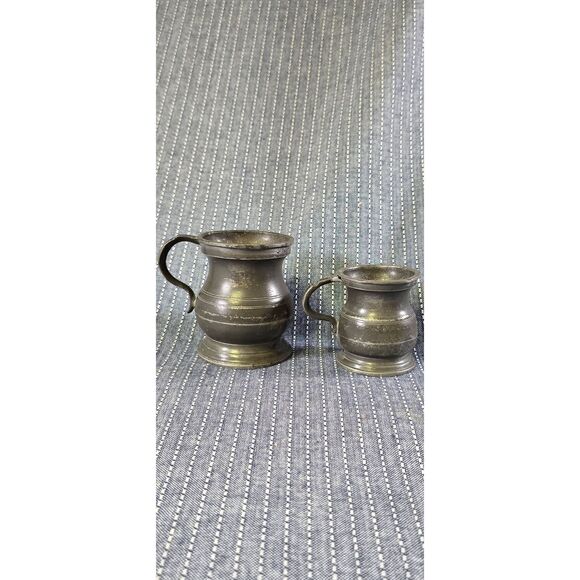 Two Gaskell & Chambers Birmingham Pewter Tankard - Picture 4 of 11